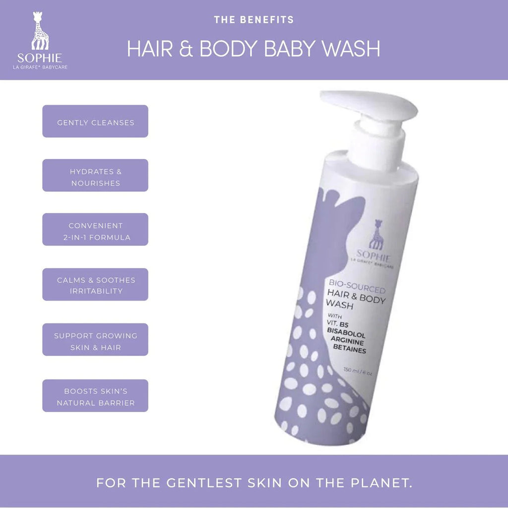 Sophie la Girafe Babycare Bio-Sourced Hair & Body Wash - Sophie la Girafe Babycare